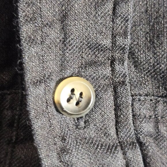 Frame Women’s Charcoal Button-Up Shirt Med Model Off-Duty Indie Minimalist - Picture 5 of 13